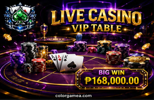 COLORGAME live table showing dealer round timing and interaction controls
