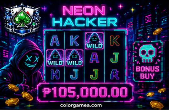 COLORGAME controls for colorgame slot stake, spin, speed, and information